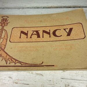 Early 1900s Album 12 Antique Detachable Postcards of Nancy, France, NEW